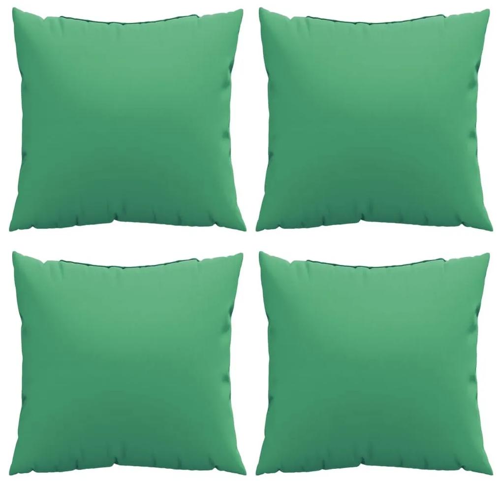 Μαξιλάρια Διακοσμητικά 4 τεμ. Πράσινα 40 x 40 εκ. Υφασμάτινα - Πράσινο