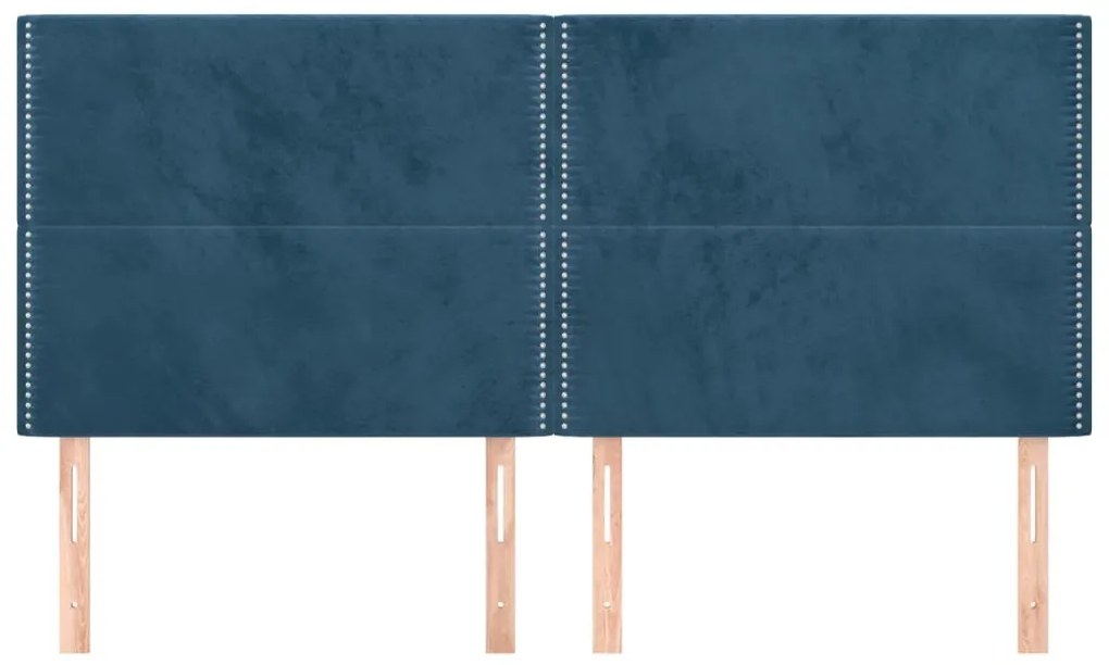 vidaXL Κεφαλάρι Σκούρο Μπλε Βελούδινο 200x5x118/128 εκ.