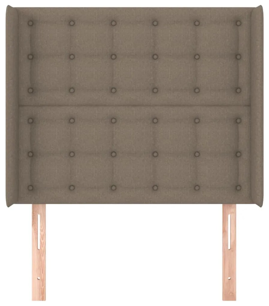 Κεφαλάρι με Πτερύγια Taupe 83x16x118/128 εκ. Υφασμάτινο 3119992