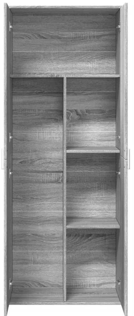 vidaXL Ντουλάπι Γκρι Sonoma 70x35x180 εκ. από Επεξεργασμένο Ξύλο