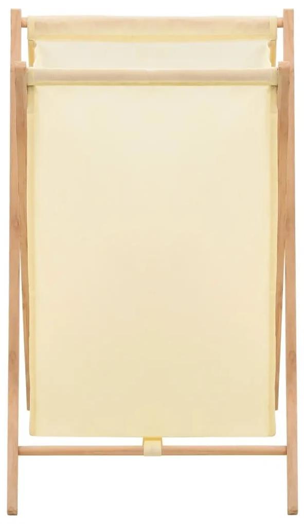 Καλάθι Απλύτων Μπεζ 42 x 41 x 64 εκ. από Ξύλο Κέδρου και Ύφασμα - Μπεζ