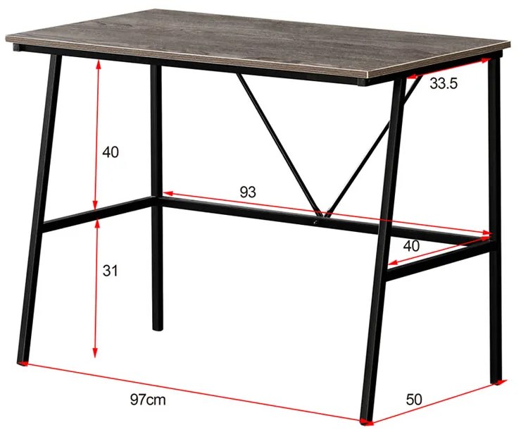 SO SIMPLE ΓΡΑΦΕΙΟ SONOMA ΜΑΥΡΟ 100x54xH75cm - 28-0227