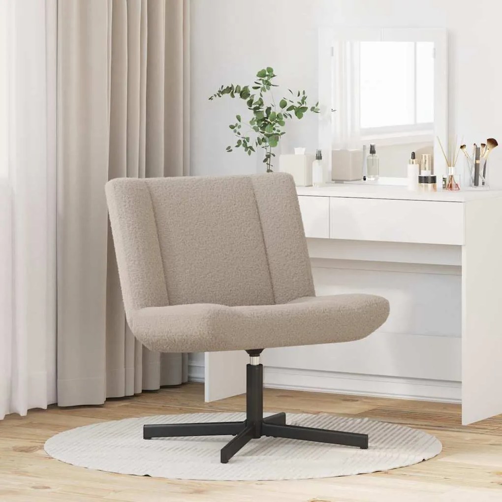 vidaXL Περιστρεφόμενη καρέκλα Ανοιχτό γκρι 63 x 75 x 76 εκ ύφασμα