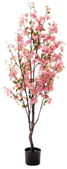 Διακοσμητικό φυτό Peach flower σε γλάστρα Inart ροζ pp Υ140εκ