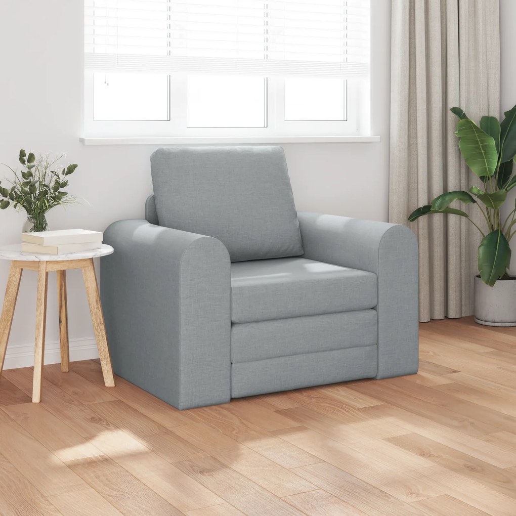 vidaXL Καναπές Κρεβάτι 2 Σε 1 Ανοιχτό Γκρι 98x71x83 εκ. Ύφασμα