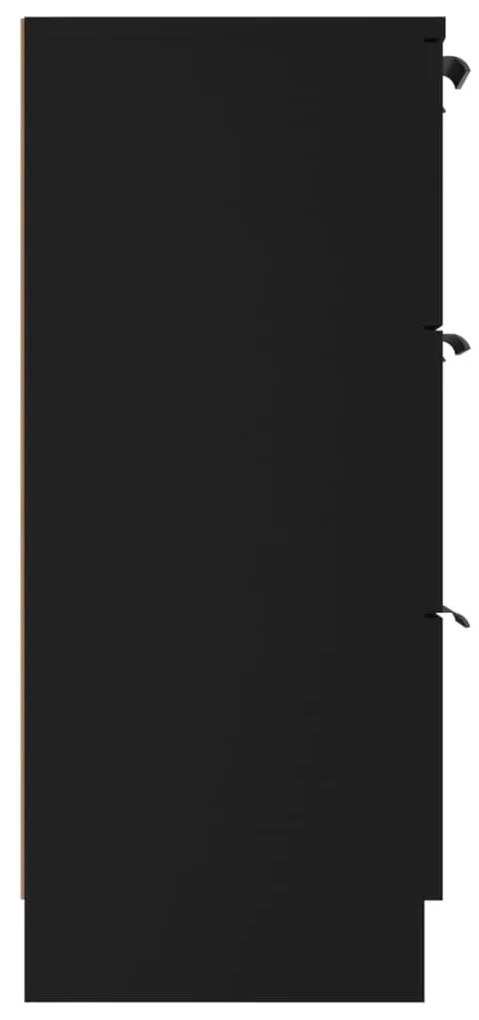 vidaXL Ντουλάπι Μαύρο 60 x 30 x 70 εκ. από Επεξεργασμένο Ξύλο
