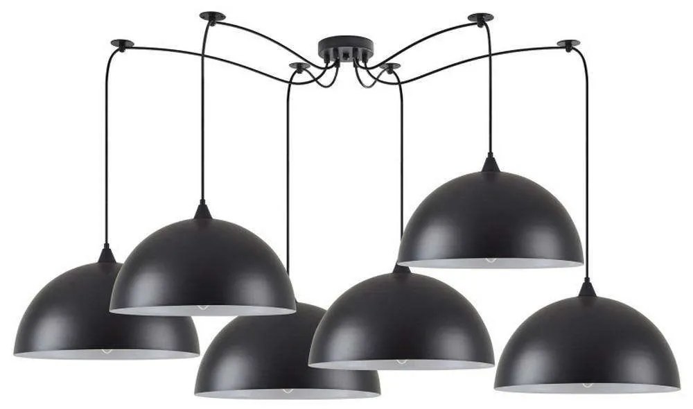 Φωτιστικό Οροφής Adept 77-8718 Φ40x28,5cm 6xE27 60W Black Homelighting