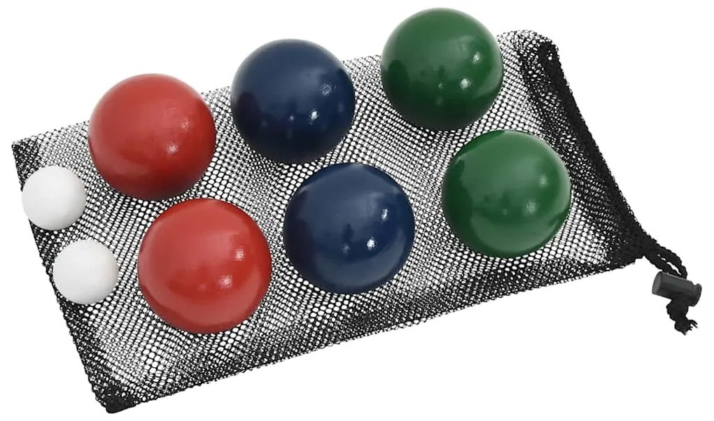 vidaXL Σετ Μπάλες Bocce 8 Τεμ. με Θήκη Μεταφοράς Μασίφ Ξύλο Πεύκου