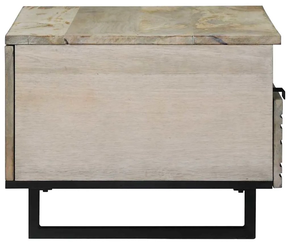 vidaXL Τραπεζάκι σαλονιού with Drawer Άσπρο, Μαύρο 80 x 54 x 40 εκ