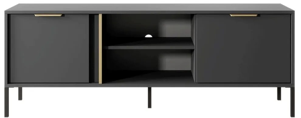 Έπιπλο Τηλεόρασης Lars L_LARS_STV 153x54x40cm Anthracite-Gold