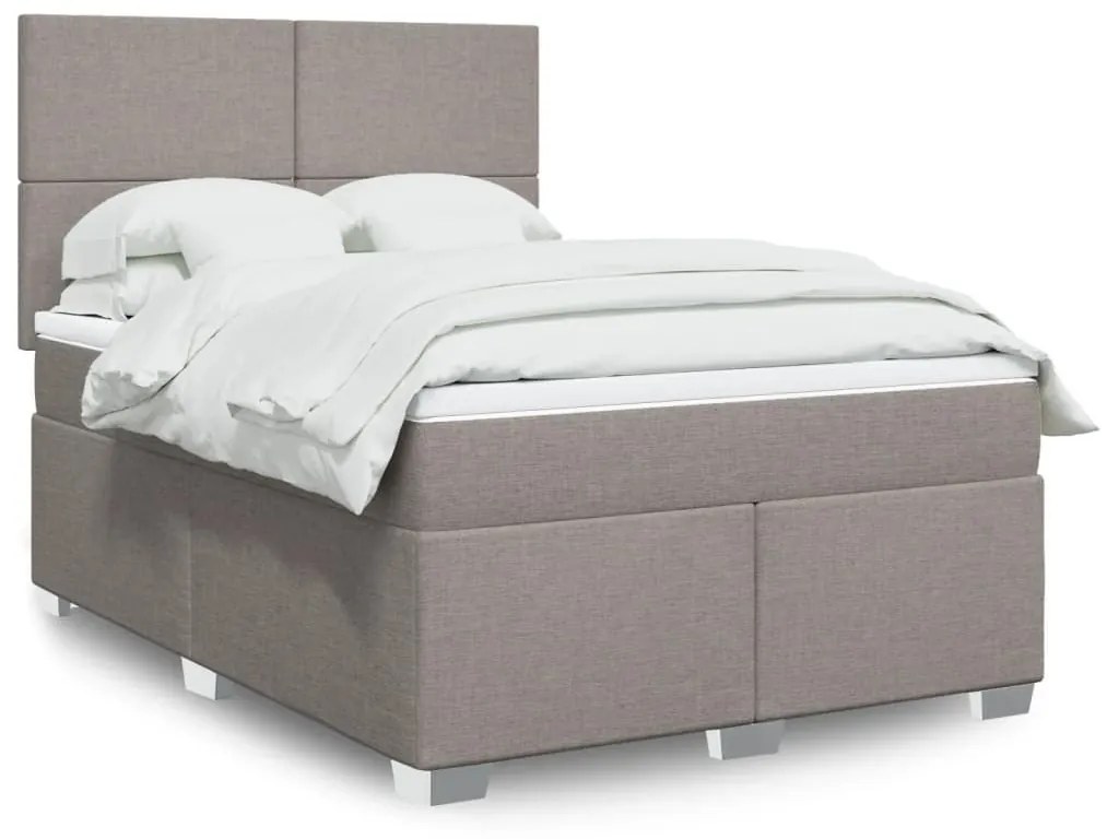 ΚΡΕΒΑΤΙ BOXSPRING ΜΕ ΣΤΡΩΜΑ TAUPE 140X190 ΕΚ. ΥΦΑΣΜΑΤΙΝΟ 3290480