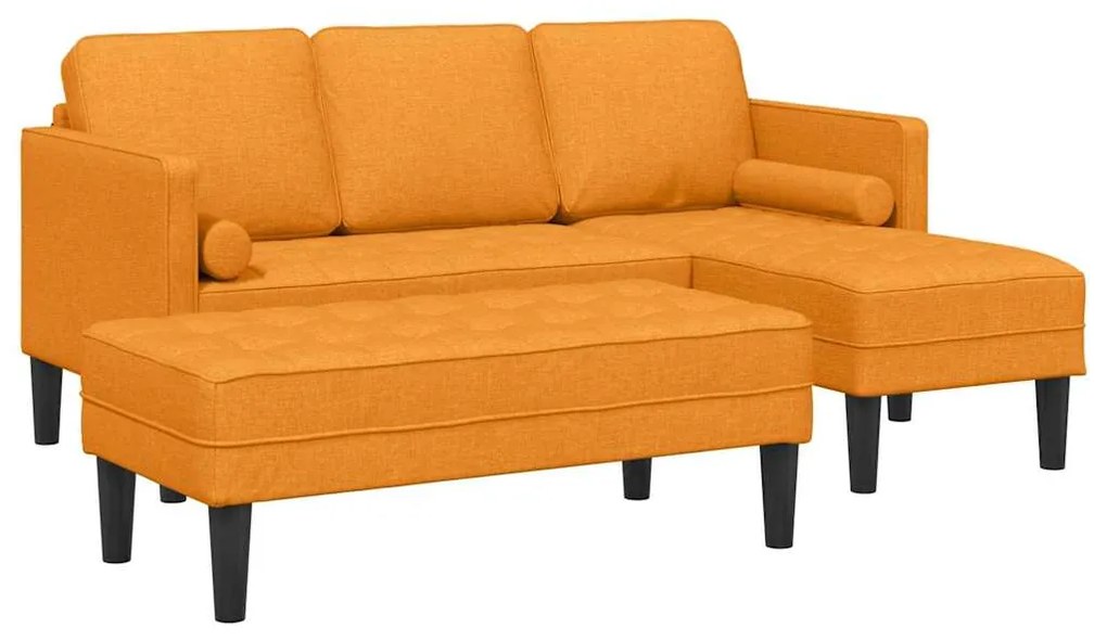 vidaXL Σετ Καναπέ 2 pcs Σκούρο κίτρινο 173 x 131 x 67 εκ ύφασμα