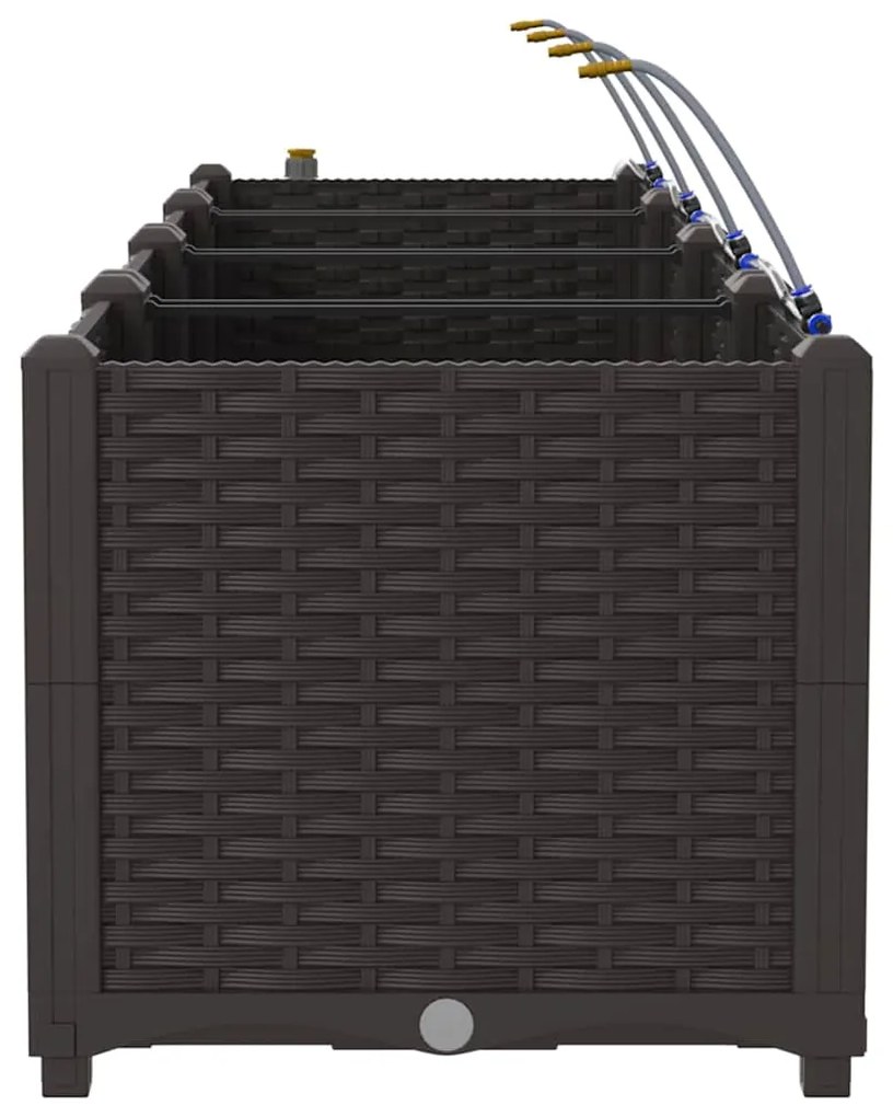 vidaXL Ζαρντινιέρες κήπου Καφέ 120 x 40 x 37.5 cm Ατσάλι