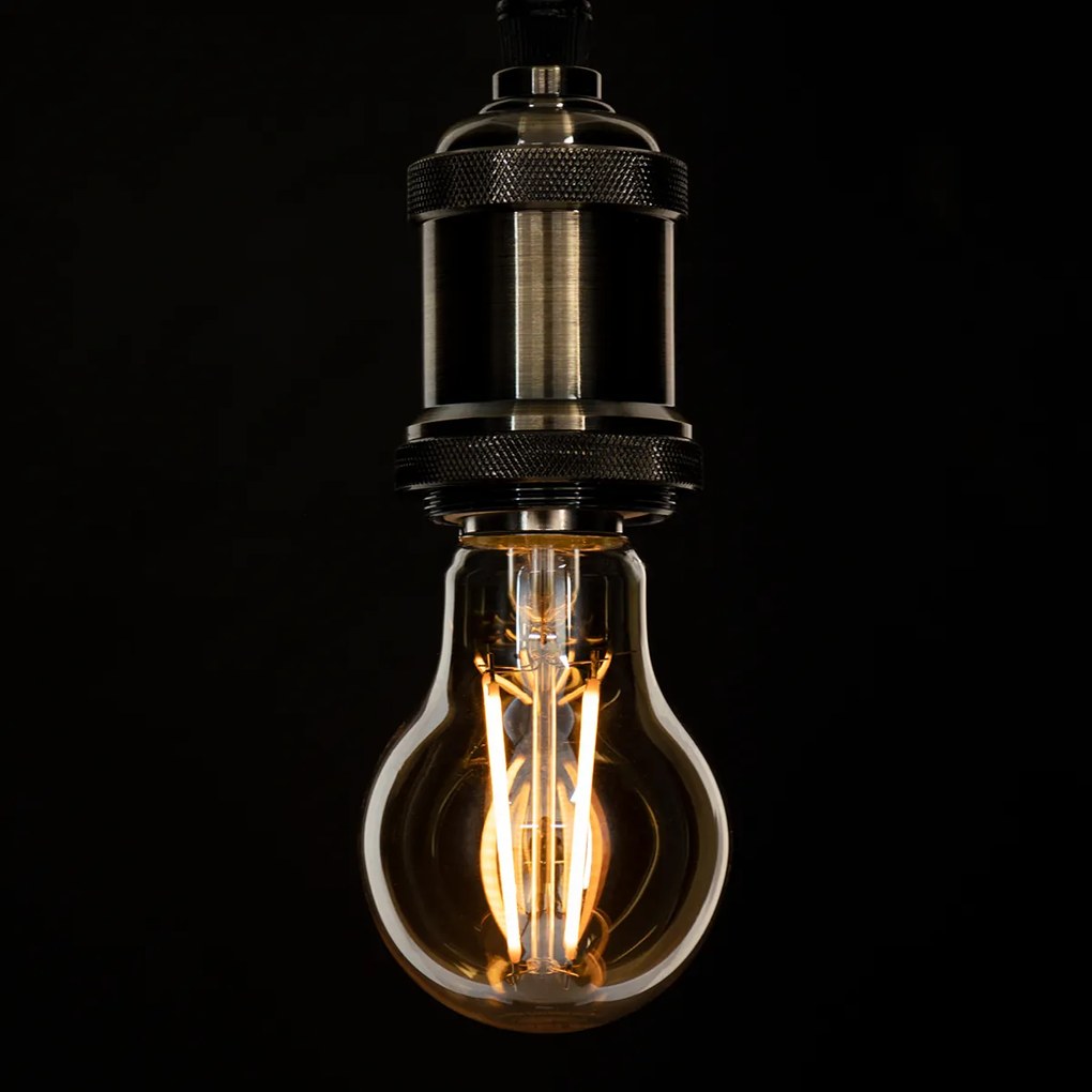 GloboStar 99037 LED Long Filament Bulb E27 A60 Globe 8W 720lm 360° AC 220-240V IP20 D6 x H10.5cm Ultra Θερμό Λευκό 2200K με Μελί Γυαλί - Dimmable - 3 Years Warranty - 99037