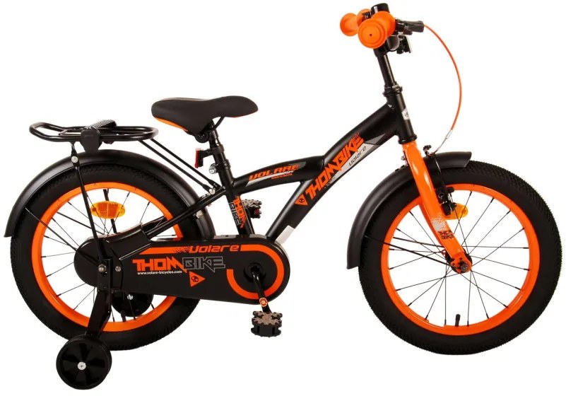 Thombike 16 Inch 23 cm Boys Coaster Brake BlackOrangeVolare