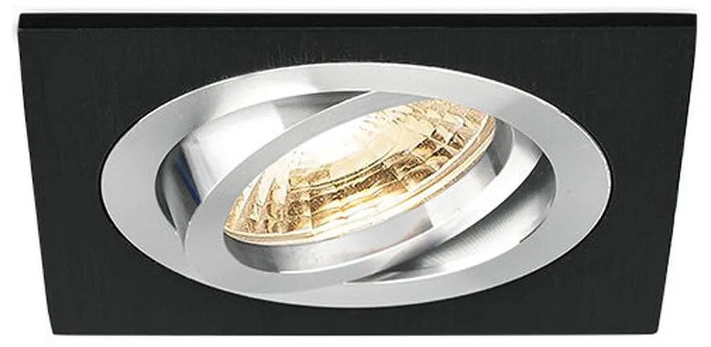 Φωτιστικό Σποτ Braytron BH03-00111 Μαύρο Ματ (Black Mat), Ασημί (Silver Coloured)