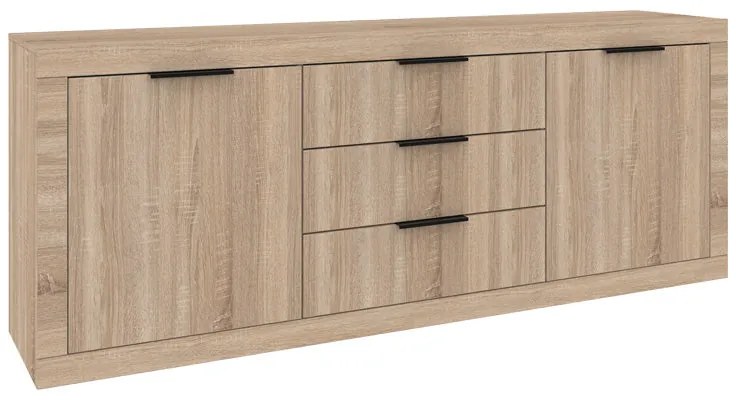 Μπουφές Doha pakoworld σε sonoma απόχρωση 210x45x80.5εκ