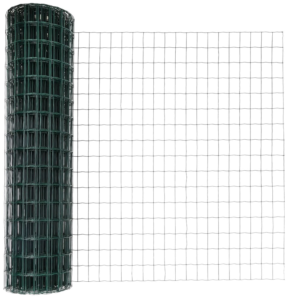 vidaXL Euro Fence με 7 πόλους 1x10 μ Γαλβανισμένος Χάλυβας Πράσινος