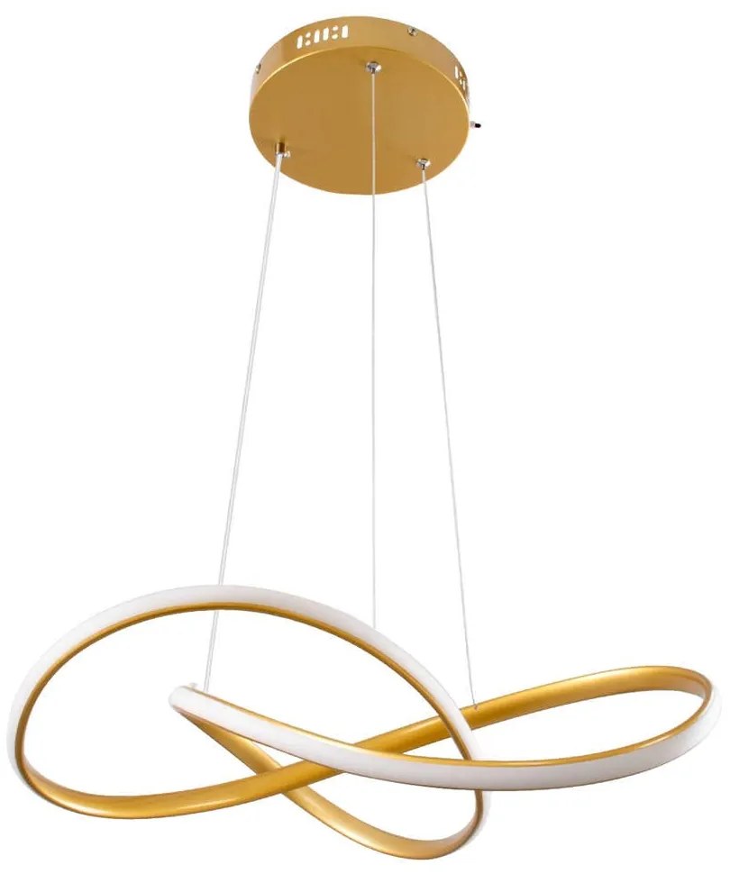 Φωτιστικό Οροφής Dexter 61051 Led 72W Φ53cm Gold Matt GloboStar Αλουμίνιο