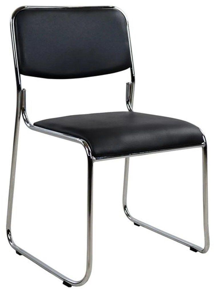 Καρέκλα γραφείου συνεργασίας Mabel μαύρη 48,5x51,5x77Υ εκ. 48.5x51.5x77 εκ.