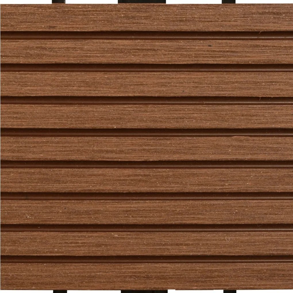 vidaXL Πλακάκια Deck 22 τεμ. Καφέ 30 x 30 εκ. 2 μ² από WPC