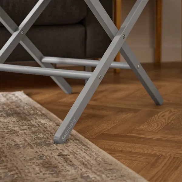 Καλαθούνα SNUZ SNUZBASKIT DARK GREY &amp; ΞΥΛΙΝΗ ΒΑΣΗ DOVE