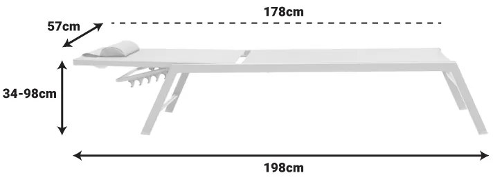 ΞΑΠΛΩΣΤΡΑ KIARA PAKOWORLD ΑΛΟΥΜΙΝΙΟ ΛΕΥΚΟ-TEXTILENE ΜΠΕΖ
