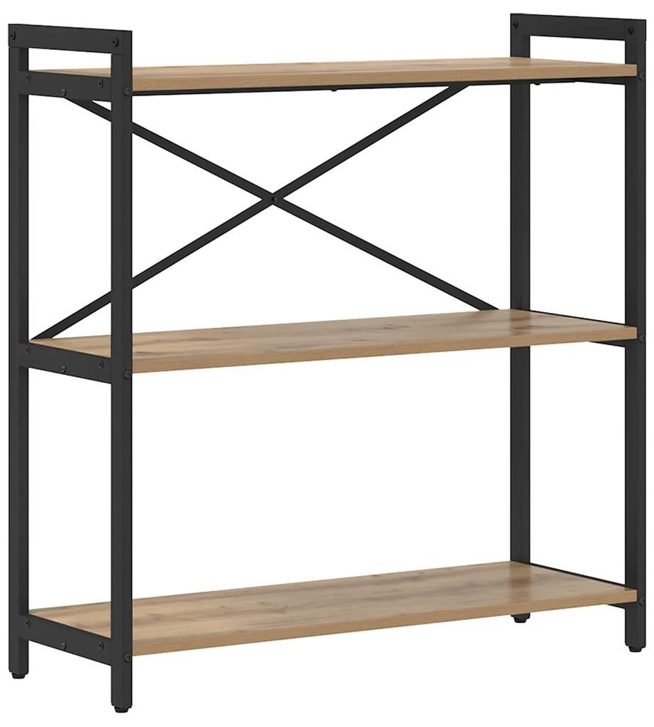 vidaXL Βιβλιοθήκη artisan δρυς 80 x 30 x 83 εκ Επεξεργασμένο ξύλο