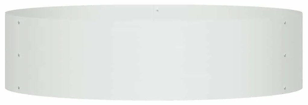 vidaXL Γλάστρα Κήπου Λευκό 80 x 80 x 20 cm Ατσάλι