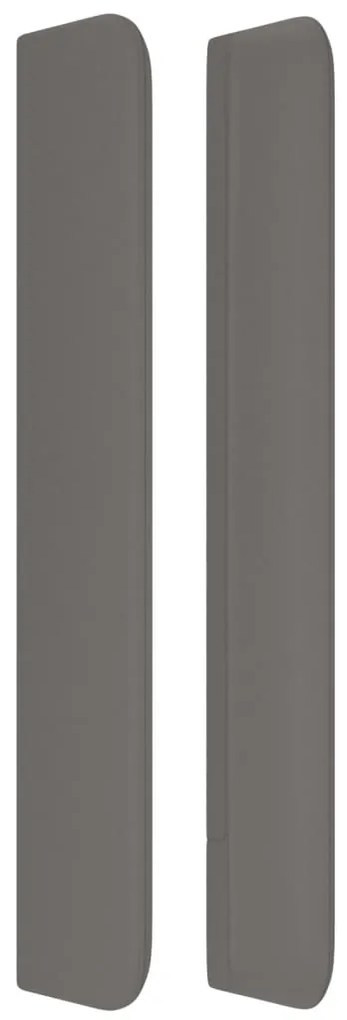 Κεφαλάρι με Πτερύγια Γκρι 103x16x118/128 εκ.Συνθετικό Δέρμα 3119528