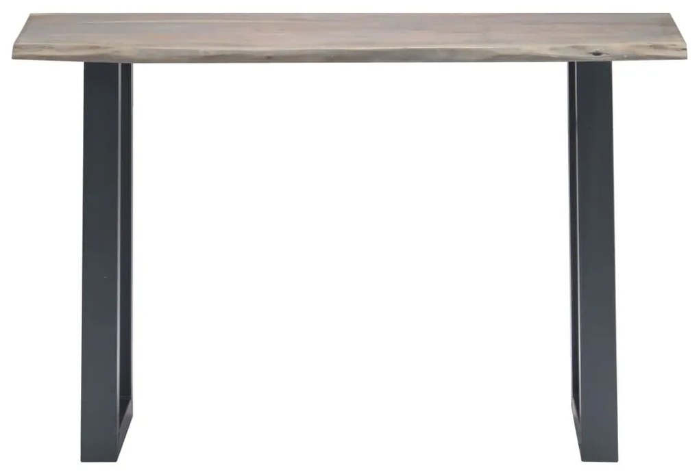 Τραπέζι Κονσόλα Γκρι 115x35x76 εκ. Μασίφ Ξύλο Ακακίας / Σίδηρο - Γκρι