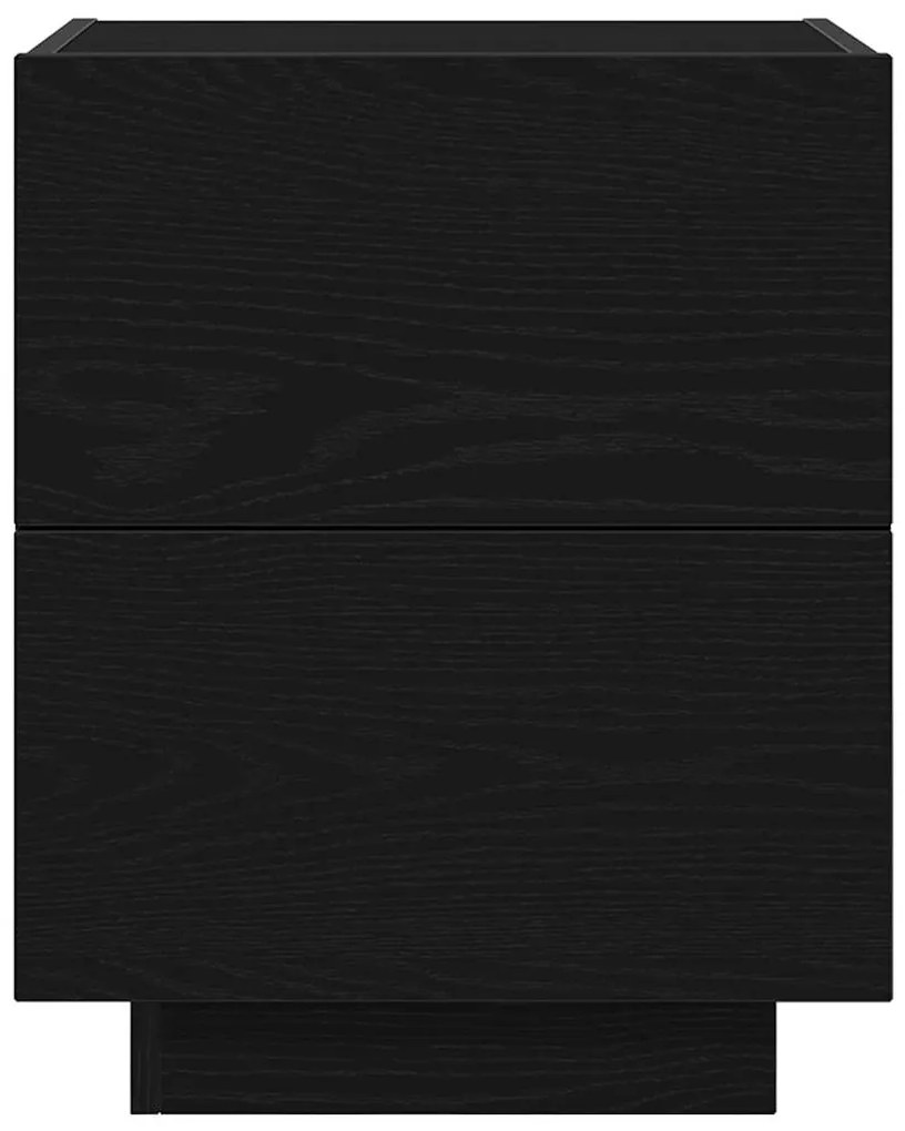 vidaXL Κομοδίνο Μαύρη δρυς 45 x 40 x 55 εκ Επεξεργασμένο ξύλο