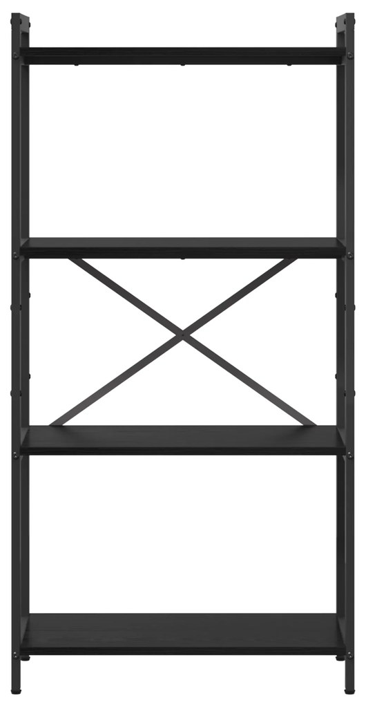 vidaXL Βιβλιοθήκη Μαύρη δρυς 60 x 30 x 118 εκ Επεξεργασμένο ξύλο
