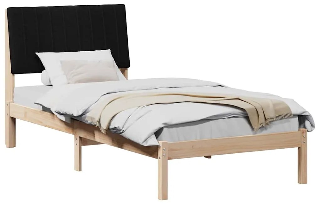 vidaXL Σκελετός Κρεβατιού Καφέ 90 x 190 cm Στερεά ξυλεία πεύκου