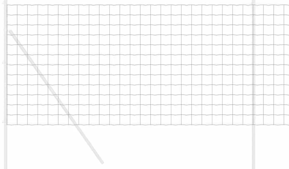 vidaXL Φράχτης Εuro Γκρι 1.4 x 10 m Σίδηρος με επικάλυψη PVC