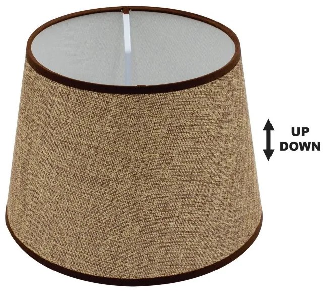 Καπέλο Φωτιστικού Ε27/E14 Up-Down 22xΦ30cm Ύφασμα SPC 30 Arlight -284098-Καφέ 0284098