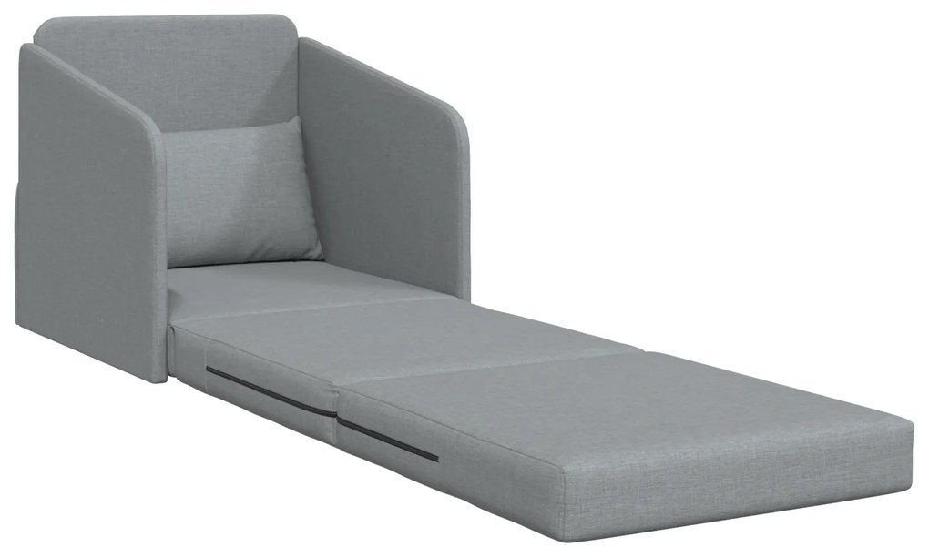 vidaXL Κρεβάτι Καναπές 2-σε-1 Ανοιχτό Γκρι 65x80x83 εκ Υφάσματος