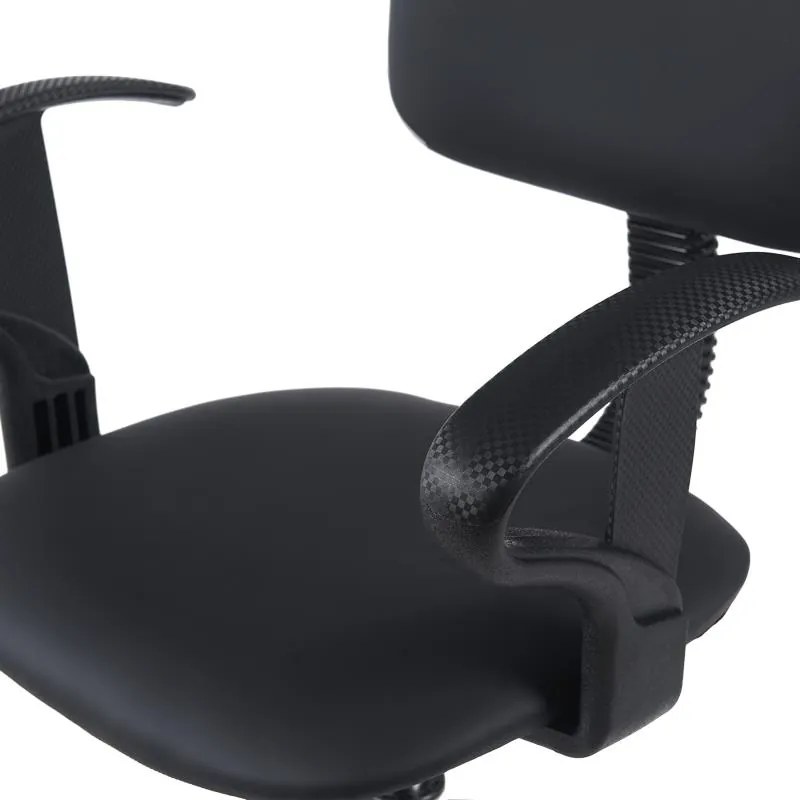 Καρέκλα ρεσεψιόν Icina Ι pu σε μαύρη απόχρωση 58x54x102-123εκ 58x54x123 εκ.