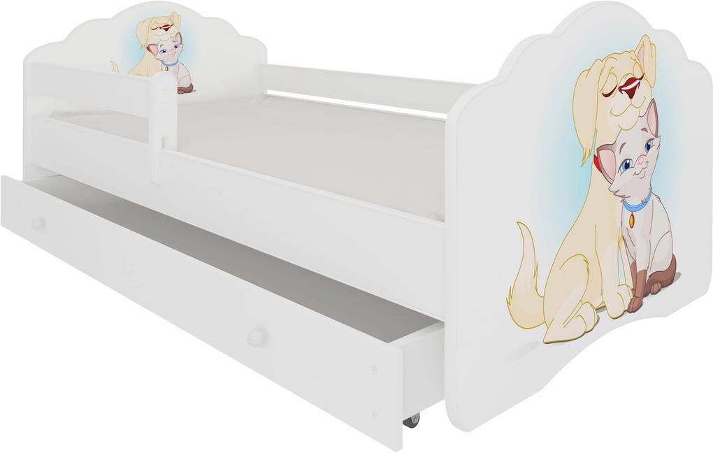 Παιδικό κρεβάτι Leomari-160 x 80-Με προστατευτικό-Leuko - Mpez