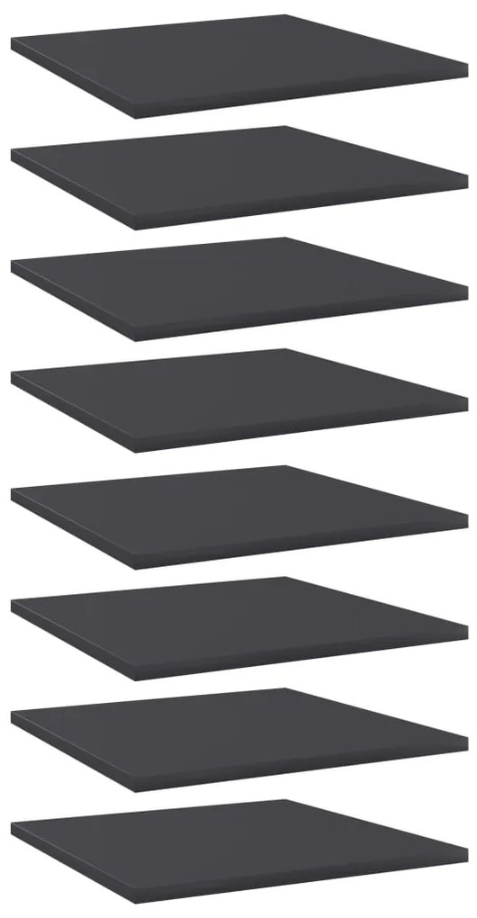 vidaXL Ράφια Βιβλιοθήκης 8 τεμ. Γκρι 40x40x1,5 εκ. από Επεξ.Ξύλο