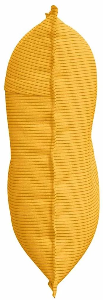 vidaXL Μαξιλάρι Πλάτης Απαλό Κίτρινο 80 x 50 cm Υφασμάτινο Κορντουρά