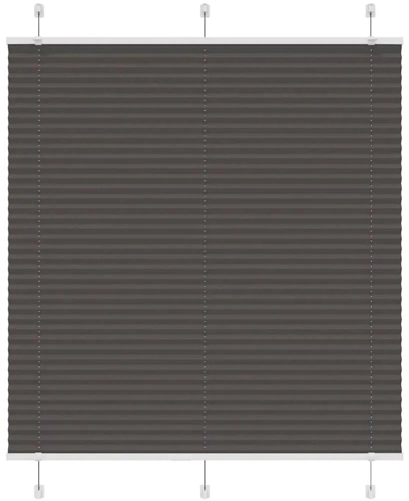vidaXL Πλισέ περσίδα Μαύρο 120x100 cm Πλάτος υφάσματος 119,4 cm