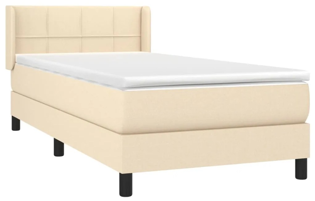 ΚΡΕΒΑΤΙ BOXSPRING ΜΕ ΣΤΡΩΜΑ ΚΡΕΜ 80 X 200 ΕΚ. ΥΦΑΣΜΑΤΙΝΟ 3129670