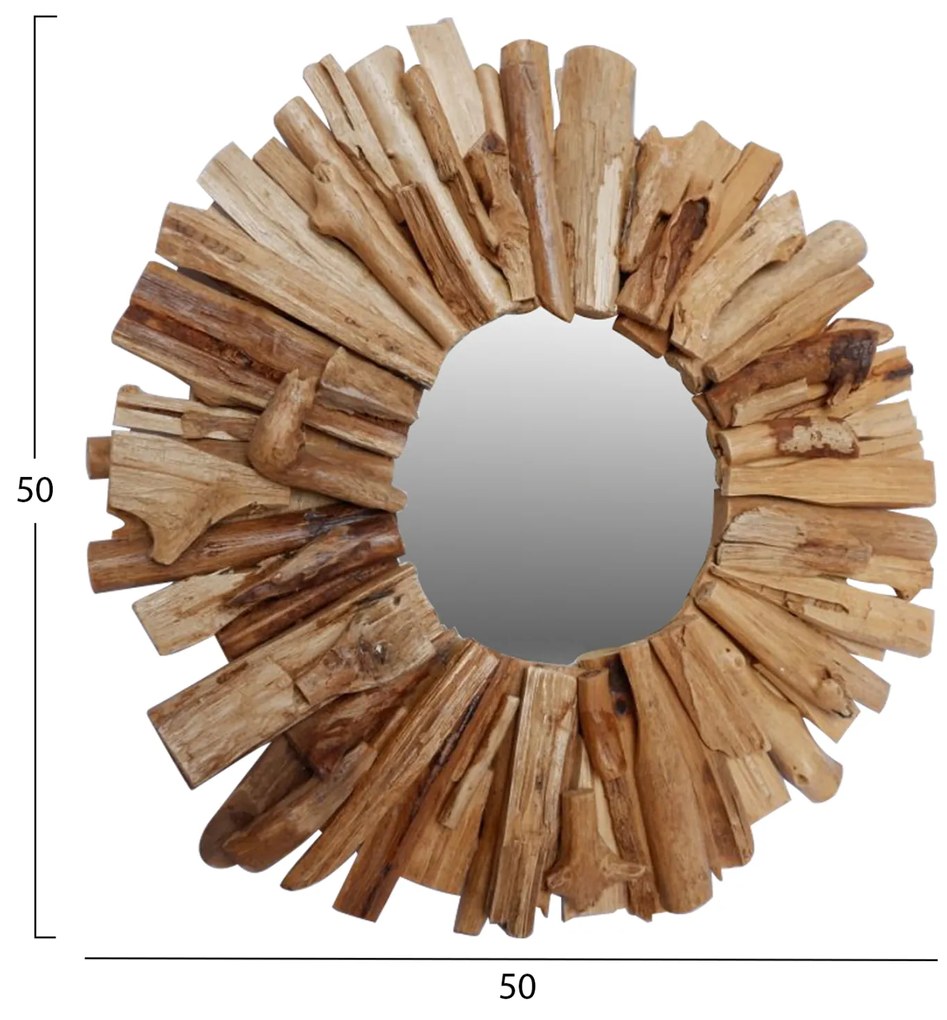 ΚΑΘΡΕΠΤΗΣ ΜΑΣΙΦ ΞΥΛΟ ΤΙΚ ΦΥΣΙΚΟ HM7719 50X5X50ΕΚ. - HM7719