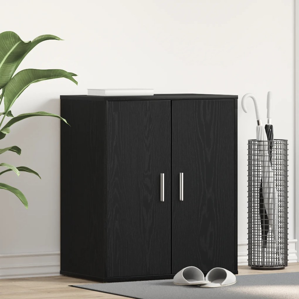 vidaXL Ντουλάπα για Παπούτσια σε Μαύρο Δρυς 60x35x70 εκ. από Επεξεργασμένο Ξύλο