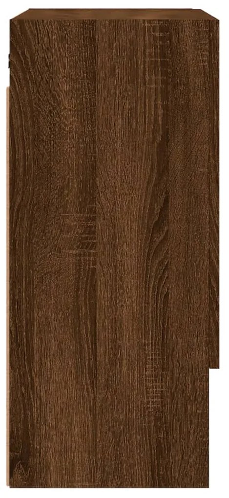 vidaXL Ντουλάπι Τοίχου Καφέ Δρυς 60x31x70 εκ. Επεξεργασμένο Ξύλο