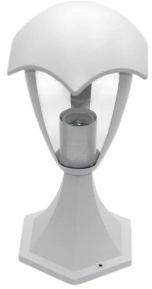 Adeleq Φανάρι Αλουμινίου Επιδαπέδιο H33cm L19cm Ντουί E27 IP44 Λευκό 9-3640