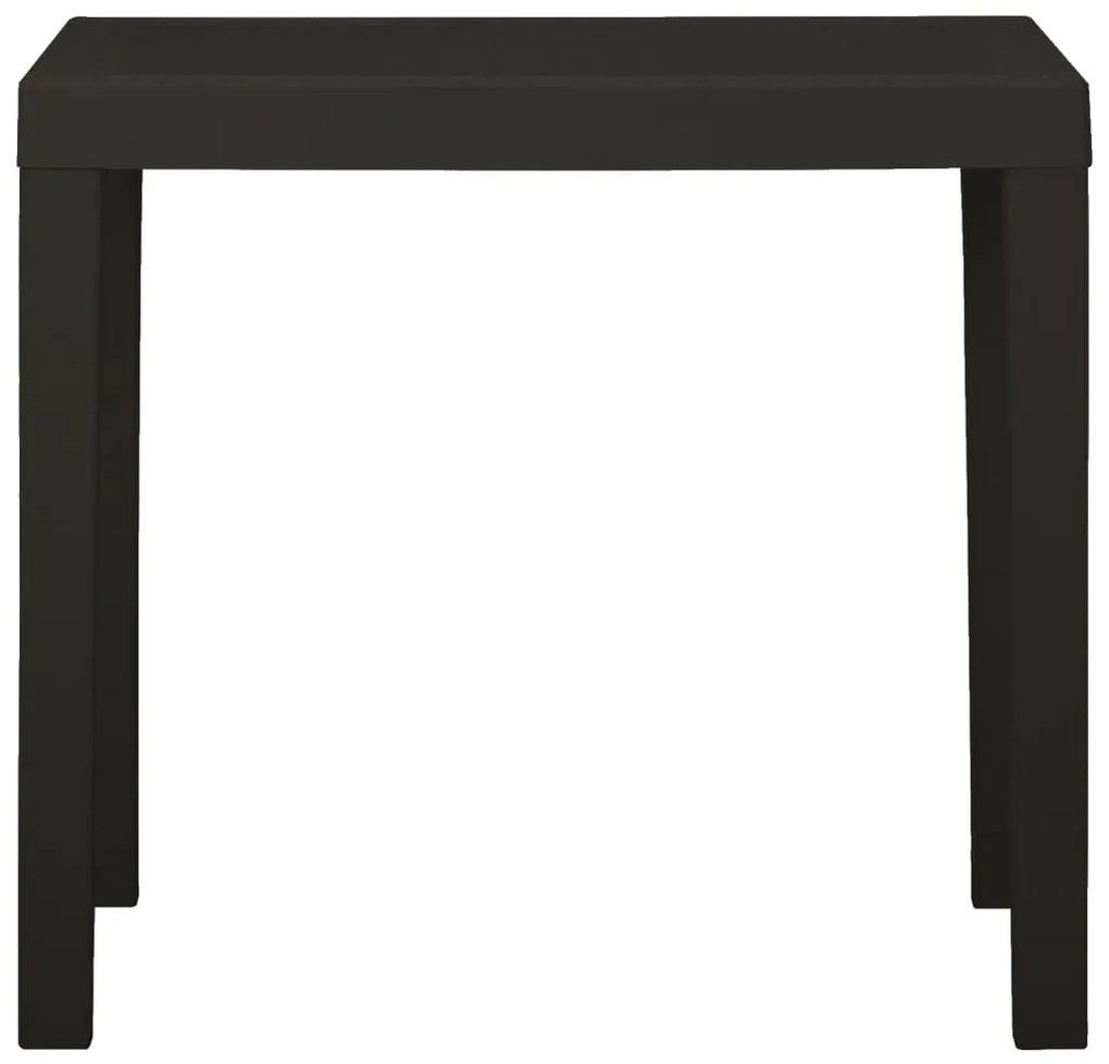 vidaXL Τραπέζι Κήπου Ανθρακί 79 x 65 x 72 εκ. από Πλαστικό