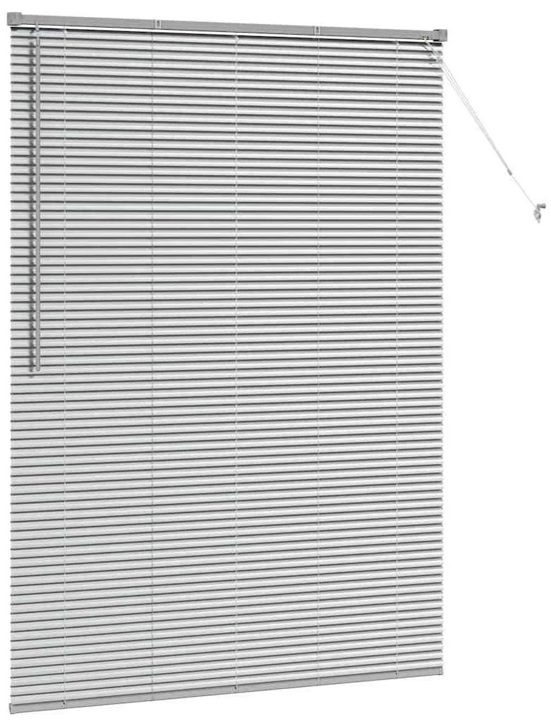 vidaXL Ρολό Παραθύρου με κουρτίνες Ασημί Αλουμίνιο