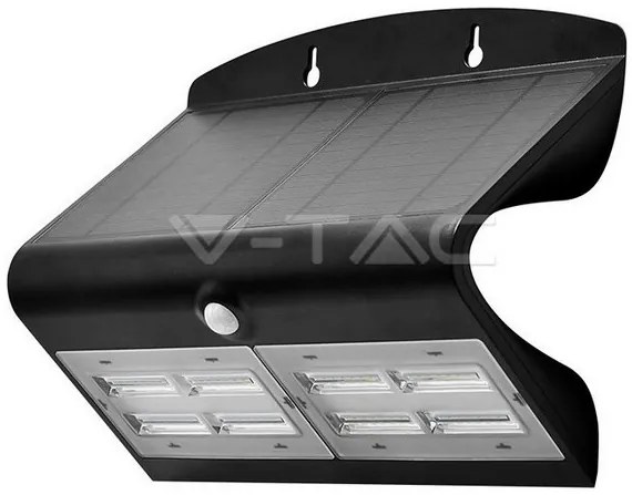 Ηλιακό Φωτιστικό LED V-TAC 6.8W με Αισθητήρα Solar Wall Light Φως Ημέρας 4000K Μαύρο 8279